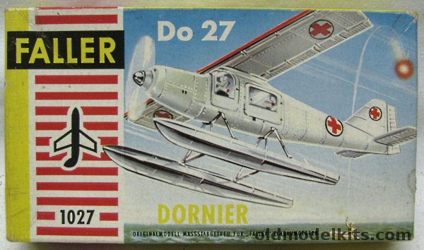 Faller 1/100 Dornier Do-27 with Wheels / Skis / Floats - Luftwaffe / Red Cross Ambulance / Civil, 1027 plastic model kit